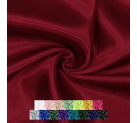 P Pothuiny 60 Inch Wide Maroon Satin Fabric by The Yard, Silky Charmeuse Satin Fabric for Bridal Wedding Dress Decor DIY Apparel Crafts, 1 Yard