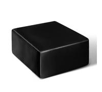 P Pothuiny Black Pillowcase for Cube Pillow, Cube Pillow Case Cover Square Satin Pillowcase with Hidden Zipper, 12"x12"x5.5" (ONLY Pillowcase)