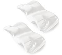 P Pothuiny Ivory White Satin Cervical Pillow Case Cover 2-Pack with Zipper