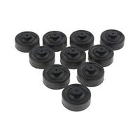P Prettyia 10 PCS Fish Pond Air Pump Accessories O2 Pump Replace DIY Diaphragm Parts, Black, 4 Size, 4