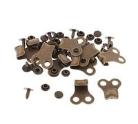P Prettyia 10 Sets Copper Boot Lace Hooks for Hiking Climbing Repair Buckle Replacements - Bronze, as described