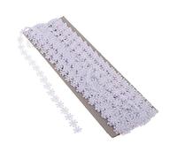 P Prettyia 15 Yards Small Daisy Flower Sun Flower Decorating Lace and Trims for Sewing and Craft Projects (3 Colors - Blue White Purple) - White, as described
