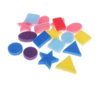 P Prettyia 18 Pieces Geometric Shapes Childrens Kids Painting Sponges for Art Craft Painting Sponge Stamps Assorted Shapes Early Learning Educational Sponge Toys