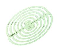 P Prettyia 1Pc Plastic Drawing Templates Measuring Geometric Rulers - Large Oval