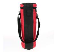 P Prettyia 2L Insulated Bottle Drink Wine Carrier Tote Bag Travel Picnic Cooler with Strap - Red