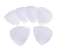 P Prettyia 3 Pairs of Triangular Bra Pad Insert Magnification for Sports Bra Or Bikini, Breathable Underwear Sponge Chest Pads - White, 15cm