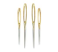 P Prettyia 4 Pieces 2 Sizes Large-Eye Blunt Needles Knitters Wool Needles DIY Sewing Tools