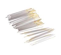 P Prettyia 50 Pieces Mixed Sliver Gold Large Eye Embroidery Cross Stitch Hand Needles Size 22 24 26 28 in Clear Box