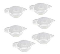 P Prettyia 6-Piece Silicone Measuring Cup Set - Washable, Reusable, DIY Glue Mixing Cup, Liquid Epoxy Resin Mixing Tools