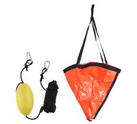 P Prettyia Heavy Duty Buoy Ball Float Leash with 32'' Drift Sock Sea Anchor Drogue for 17-20ft Boat