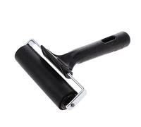 P Prettyia Multi-purpose Soft Rubber Brayer Roller 10cm / 4 Inch for Printmaking Oil Painiting Craft Projects with Rubber Handle