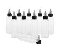 P Prettyia Pack of 10 100ML Empty Plastic Squeeze Bottles with Twist Top Cap Suit for Solvents Ink Liquid Painting Glue