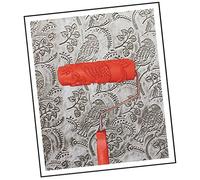 P Prettyia Patterned Paint Roller Brush Ragging Embossed Style Wall Decoration Tools Home Repair Mud Construction Tool Wall Art, EG343T_Bird