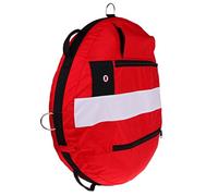 P Prettyia Premium Freediving Training Buoy, Freediver Scuba Diver Inflatable Safety Float with Over Pressure Relief Valve, Oral Inflator Red
