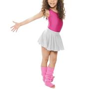 P&R DANCEWEAR LTD Girls Shiny Nylon Ballet Skirt - Perfect for Gymnastics and Dance - Adorable Circular Skirt for Kids Performances and Stylish(White, 13-14 Years)