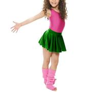 P&R DANCEWEAR LTD Girls Shiny Nylon Ballet Skirt - Perfect for Gymnastics and Dance - Adorable Circular Skirt for Kids Performances and Stylish(Green, 5-6 Years)