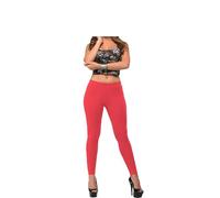 P&R DANCEWEAR LTD New Children Viscose Plain Stretchy Soft Leggings with Elasticated Waist - Casual/Party Wear - Sports/Exercise - Multi-Purpose Red 5-6 Years