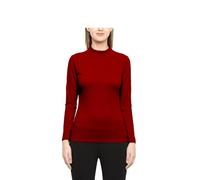 P&R DANCEWEAR LTD - New Ladies Turtle Neck Long Sleeved Stretch Plain Polo Top Womens Jumper - Casual Wear - Comfortable Fit - Light Weight - Roll Neck - T-Shirt - Winter Wear S-M Red