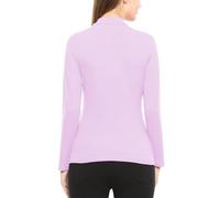 P&R DANCEWEAR LTD - New Ladies Turtle Neck Long Sleeved Stretch Plain Polo Top Womens Jumper - Casual Wear - Comfortable Fit - Light Weight - Roll Neck - T-Shirt - Winter Wear S-M Baby Pink