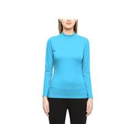 P&R DANCEWEAR LTD - New Ladies Turtle Neck Long Sleeved Stretch Plain Polo Top Womens Jumper - Casual Wear - Comfortable Fit - Light Weight - Roll Neck - T-Shirt - Winter Wear S-M Turqoise