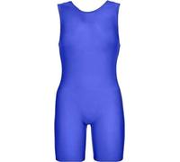 P&R DANCEWEAR LTD Round Neck One Piece Short Tank Bodysuit Tops, Sleeveless Bodycon Jumpsuit, Perfect for Yoga, Dance, Fitness, Gymnastics, Swimming Royal blue 7-8 years