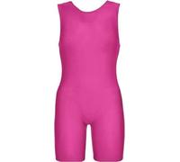 P&R DANCEWEAR LTD Round Neck One Piece Short Tank Bodysuit Tops, Sleeveless Bodycon Jumpsuit, Perfect for Yoga, Dance, Fitness, Gymnastics, Swimming Hot pink 11-12 years