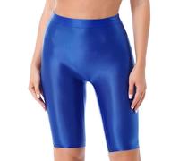 P&R DANCEWEAR LTD Women's Nylon Cycling Shorts Cycling Pants, Yoga Pants, Sexy Sports Shorts, Nylon Stretch Fabric Women's Shorts for Running - Comfortable and Stylish Bike Shorts Royal Blue M-L