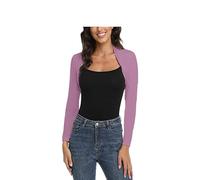 P&R DANCEWEAR LTD Women's Plain Bolero - Ruched Long Sleeve, Open Front, Cropped Cardigan Jacket | Stylish Look(Lavender, 12-14)