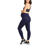 P&R Dancewear Women’s Maternity Leggings - Breathable, Lightweight, Over-The-Bump Support(Navy Blue,16)