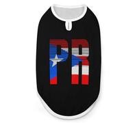 P.R. Flag U.S. Dog And Cat Clothes Pet Summer Sleeveless T Shirt Basic Vest M