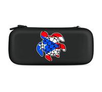 P.R. State Flag Sea Turtle Portable Storage Bag Compatible with Switch Carrying Case Protector Bags with 15 Games Accessories