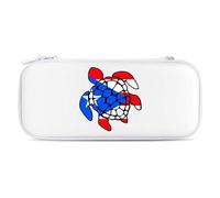P.R. State Flag Sea Turtle Portable Storage Bag Compatible with Switch Carrying Case Protector Bags with 15 Games Accessories