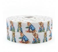 P Rabbit 2m x 22mm Wide for Personalised Birthday Cake Decoration Ribbon & Decorating Ideas for Present Gift Wrap Bows Toppers Wrapping for Bags Box Balloon String Cards Art Craft Ribbon