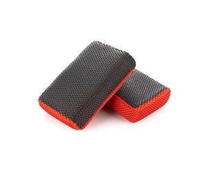 P & S PROFESSIONAL DETAIL PRODUCTS - RESET Clay Scrubber - Easily Cleans Painted Surfaces, Debris, and Road Grime Quickly and Efficiently Red/Black - 2-Pack
