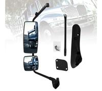 P SEPEY Door Main Mirror Assembly for INTERNATIONAL 4300 Side Mirror Assembly with Black Arm for INTERNATIONAL 4400 7400 7600 8500 8600 Durastar Workstar Transtar Prostar Lonestar Truck (left side)