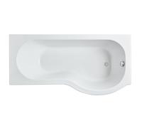 P Shape Right Hand Shower Bath Tub with Leg Set - 1700mm