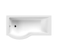 P Shaped Shower Bath LH 1600x900x740x565