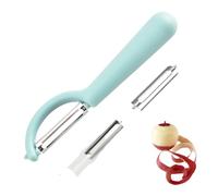 P-Shaped Vegetable Peeler Set,Peelers for Kitchen with 2 Stainless Steel Replacement Blades & Non-Slip Grip Handle,Veg Potato Peeler Hand,Multi-Functional Swivel Scraper Speed Peeler for Fruit Carrot