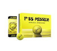 P*ss M*ssile Distance Golf Balls, Dozen - 4-Layer Design, High-Compression Core, and Surlyn Cover - Lower Spin & Ideal Trajectory for Longer, Straighter Shots (Yellow)
