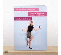 P*ssed Yet Still Standing! - Funny Retro Birthday Card