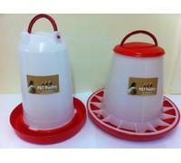 P&T Poultry 3Kg Feeder & 3Ltr Drinker For Chickens/Hens/Ducks/Chicks