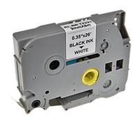 P-touch Label Tape Compatible Brother TZe-221 5BRT221-WT Adhesive Black on White 9 mm x 8 m