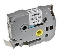 P-touch Label Tape Compatible Brother TZe-241 5BRT241-WT Adhesive Black on White 18 mm x 8 m
