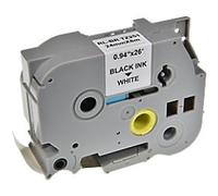 P-touch Label Tape Compatible Brother TZe-251 5BRT251-WT Adhesive Black on White 24 mm x 8 m