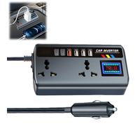 P/ure Sine Wave Car Inverter 12v/24v to 220v,Vehicle Powers Converter with 2 Sockets & 3 USB Ports,Portable Power Bank & Laptop Car Charger,Universal Car Plug Adapter for Safe Device Charging