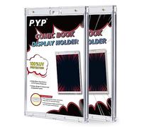 P.Y.P PROTECT YOU PLAY 2-Count Magnetic Comic-Book Display Cases - Crystal Clear One Touch Comic Book Holder, UV Protection Comic Book Slab Protectors, Wall Mounted Frame, Fits Most Comics