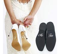 P015 Shoe Stickers Wedding Set Shoe Stickers "I Do" and "Me Too" for Bride and Groom Stickers, Shoe Stickers (White)