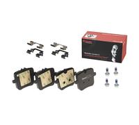 P06109 Rear Brake Pad Set 4x Pads Prepared For Wear Indicator Braking By Brembo