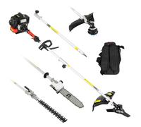 P1 56cc 5-in-1 Petrol Multi-tool - Grass Trimmer, Brushcutter, Pole Chainsaw, Hedge Trimmer & Extension Shaft