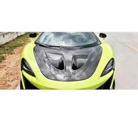 P1 Style Dry Carbon Fiber Front Bumper Engine Hood Bonnet Cover Compatible For Mclaren 540C 570S 570GT 600LT Body Kit(Add shipping fee)